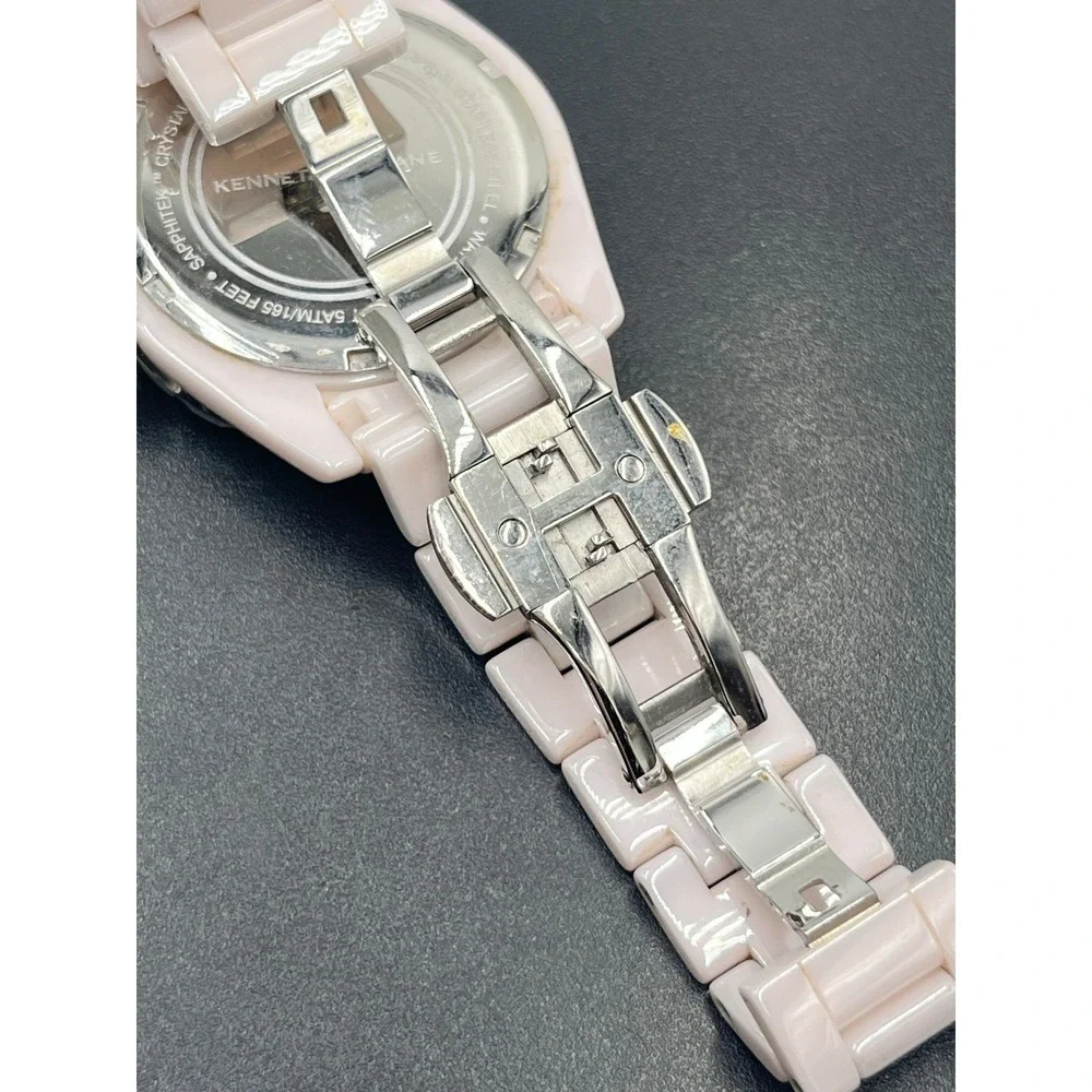 Kenneth Jay lane KJL Vintage Pale‎ Pink Ceramic 3000 series Womens Wrist Watch